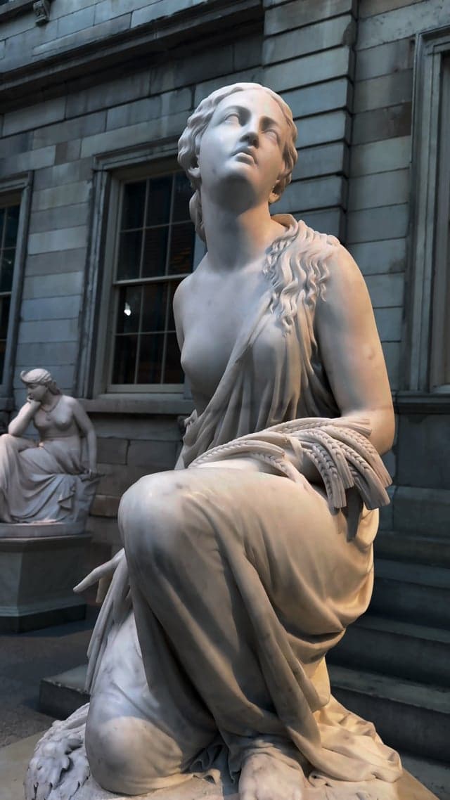 Marble Statue of a Seated Muse