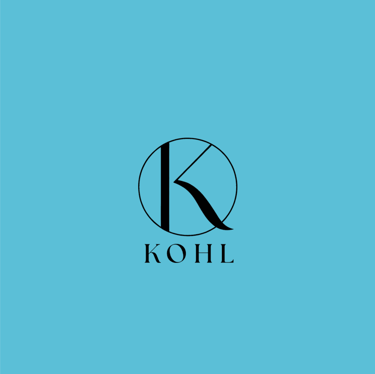 KOHL microfiber cleaning cloth — the monogram and wordmark centered on a soft-blue field