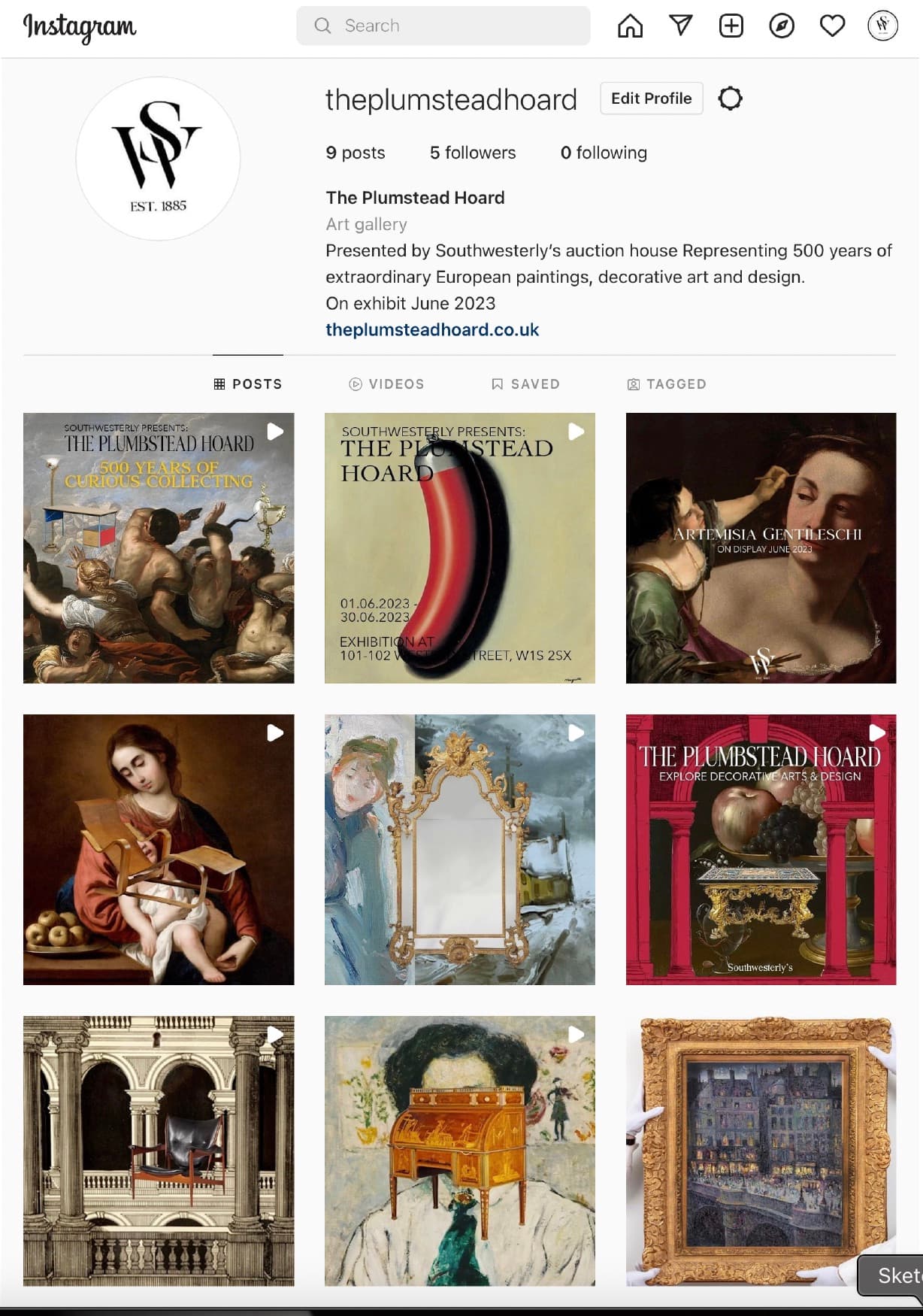 Proposed Instagram campaign layout